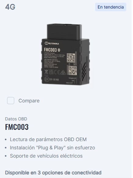 Teltonika FMC003 OBD Plug and Play